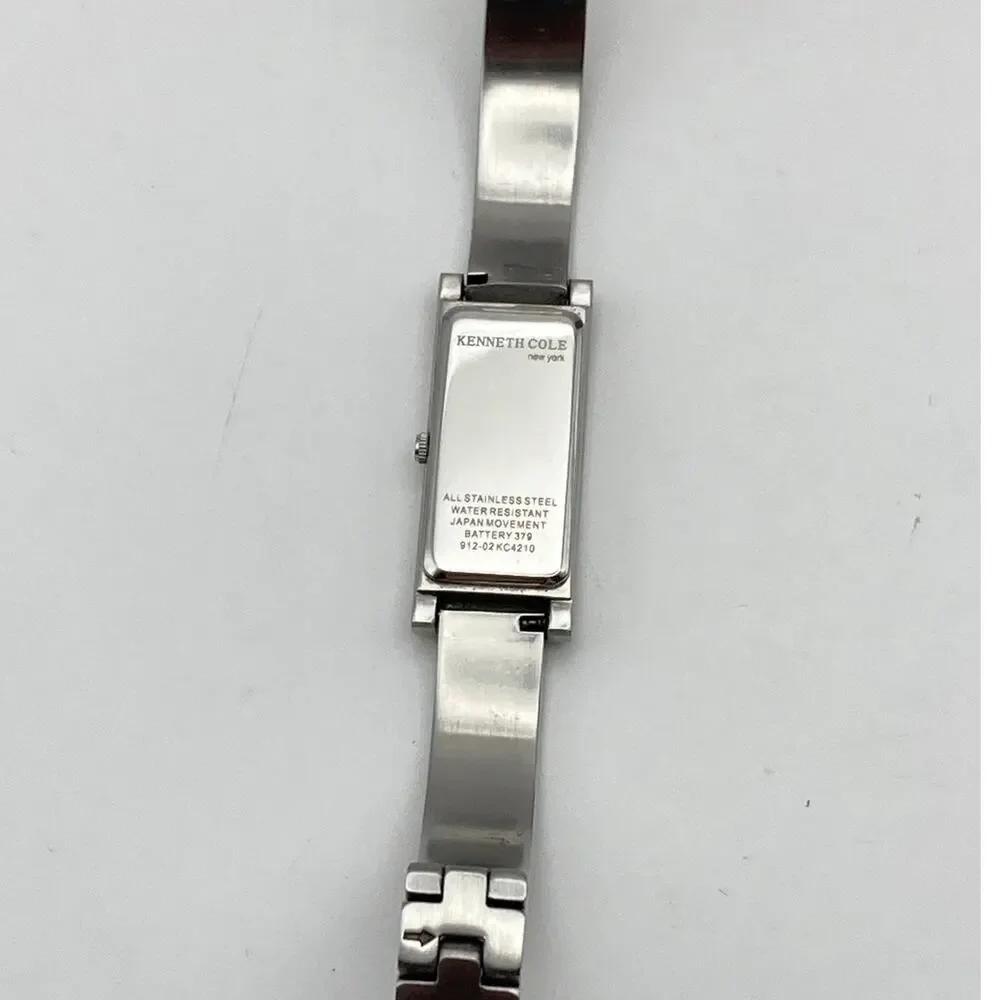 Kenneth Cole New York KC4210 Women's Tank Watch 15mm New Battery WR Wrist 5.5